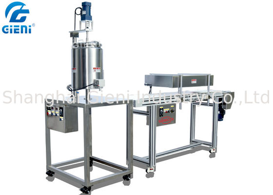 SUS304 χειρωνακτική γραμμή παραγωγής χειλικού βάλσαμου φορμών μετάλλων τύπων με την ανάτηξη του μεταφορέα