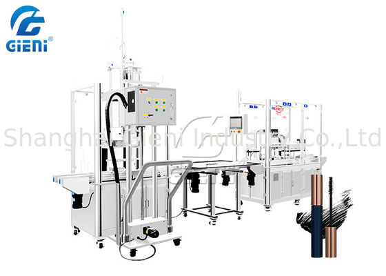 Αυτόματη περιστροφική μηχανή Lipgloss Lipcream Γέμισμα και Καπάκι μάσκαρα