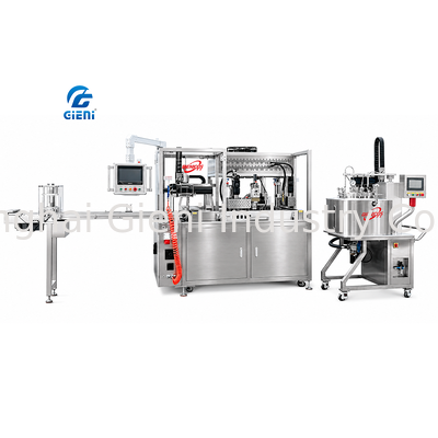 GLU-900 Servo Driven Lipstick Filling Machine Mitsubishi PLC 900pcs/h Αυτόματη Γραμμή Παραγωγής